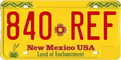 NM license plate 840REF