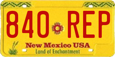 NM license plate 840REP