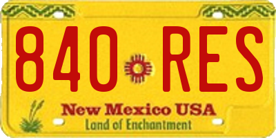 NM license plate 840RES