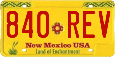 NM license plate 840REV