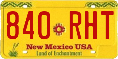 NM license plate 840RHT