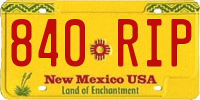 NM license plate 840RIP