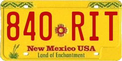 NM license plate 840RIT