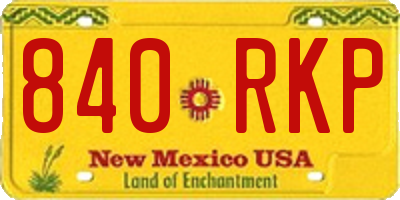 NM license plate 840RKP