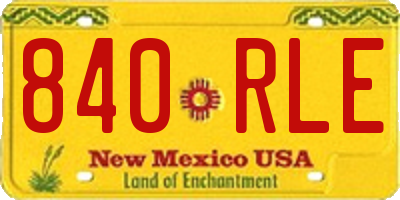 NM license plate 840RLE