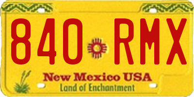 NM license plate 840RMX