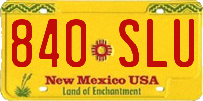 NM license plate 840SLU