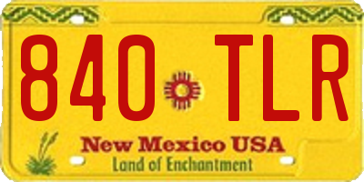 NM license plate 840TLR