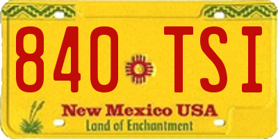 NM license plate 840TSI