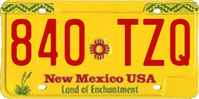NM license plate 840TZQ