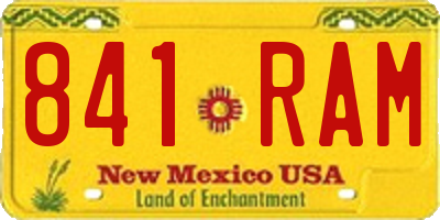 NM license plate 841RAM