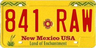 NM license plate 841RAW