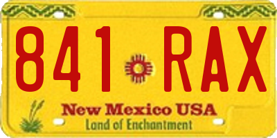 NM license plate 841RAX