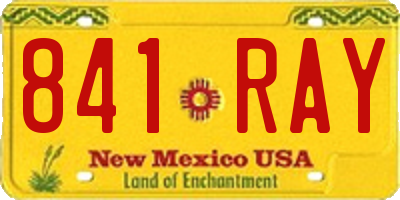 NM license plate 841RAY