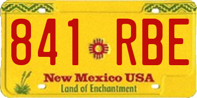 NM license plate 841RBE