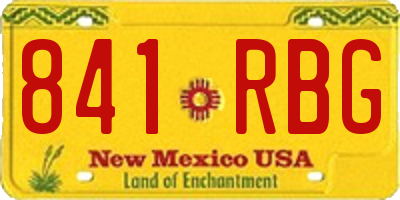 NM license plate 841RBG