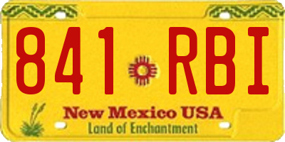 NM license plate 841RBI