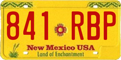 NM license plate 841RBP