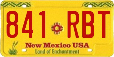 NM license plate 841RBT