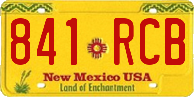 NM license plate 841RCB