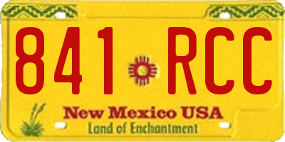 NM license plate 841RCC