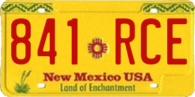 NM license plate 841RCE