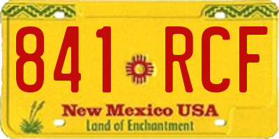 NM license plate 841RCF