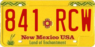 NM license plate 841RCW