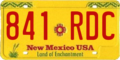 NM license plate 841RDC