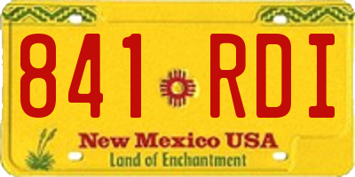 NM license plate 841RDI