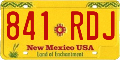 NM license plate 841RDJ