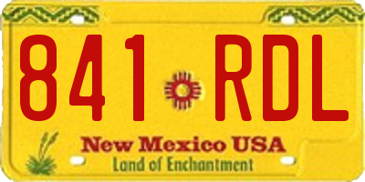 NM license plate 841RDL