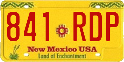 NM license plate 841RDP