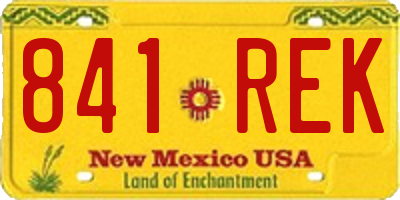 NM license plate 841REK