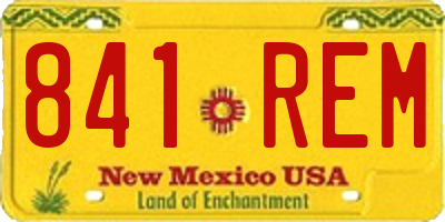 NM license plate 841REM