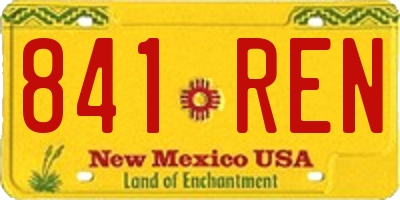 NM license plate 841REN