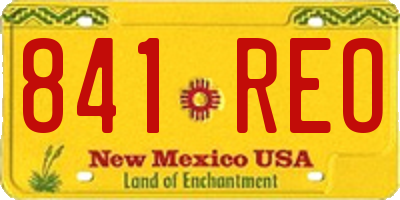 NM license plate 841REO