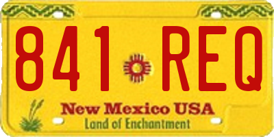 NM license plate 841REQ