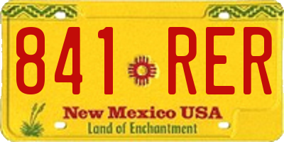 NM license plate 841RER