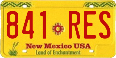 NM license plate 841RES