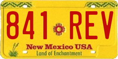 NM license plate 841REV
