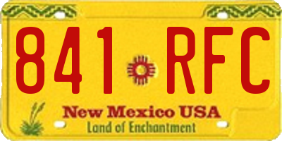 NM license plate 841RFC