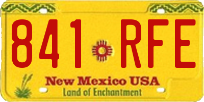 NM license plate 841RFE