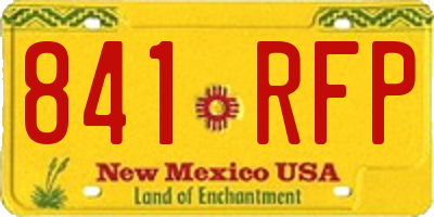 NM license plate 841RFP