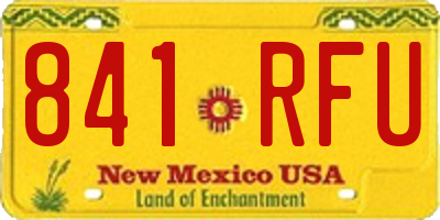 NM license plate 841RFU