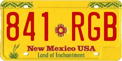 NM license plate 841RGB