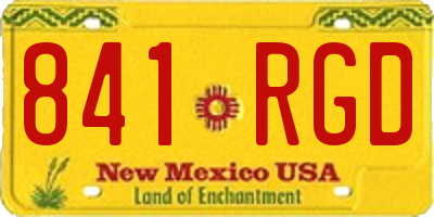 NM license plate 841RGD