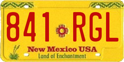 NM license plate 841RGL