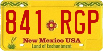 NM license plate 841RGP