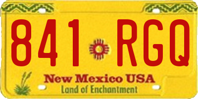 NM license plate 841RGQ
